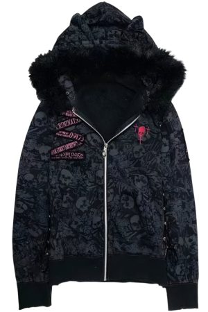 New Style Trends - Dead Punks Skull Edgy Hoodie - Outfit Ideas