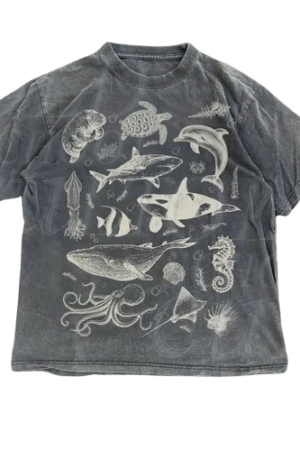 New Style Trends - Deep Sea Sketch Aesthetic T-Shirt - Outfit Ideas