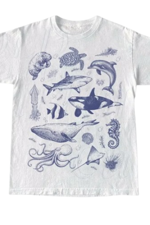 New Style Trends - Deep Sea Sketch Aesthetic T-Shirt - Outfit Ideas