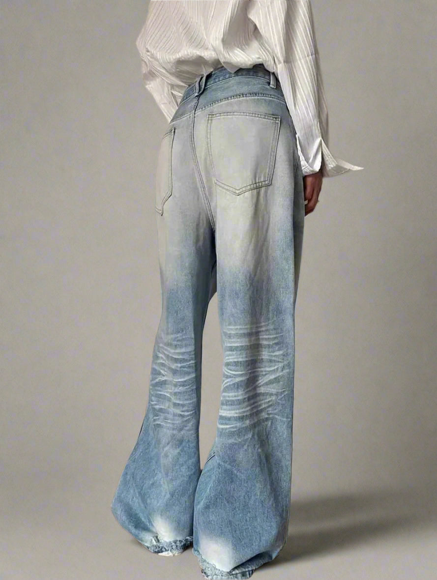 New Style Trends - Distressed Light-Wash Y2k Wide-Leg Jeans - Outfit Ideas New Style Trends - Distressed Light-Wash Y2k Wide-Leg Jeans - Outfit Ideas