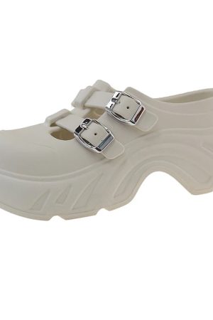 New Style Trends - Double Buckle Edgy Slippers - Outfit Ideas