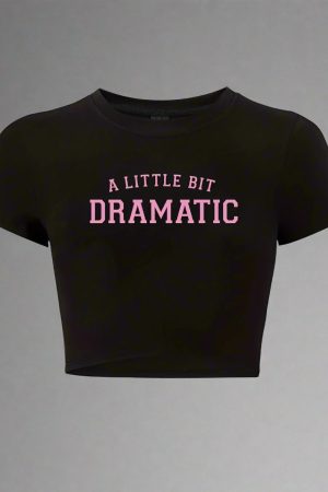 New Style Trends - Dramatic Mood Graphic Crop Top - Outfit Ideas