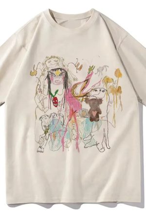 New Style Trends - Dream Doodle Oversized T-Shirt - Outfit Ideas
