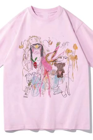 New Style Trends - Dream Doodle Oversized T-Shirt - Outfit Ideas