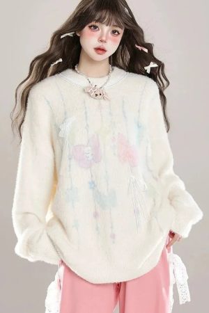 New Style Trends - Dreamy Cloud Soft Kawaii Knit Sweater - Outfit Ideas