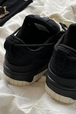 New Style Trends - Dualcore Lace-Up Edgy Chunky Sneakers - Outfit Ideas