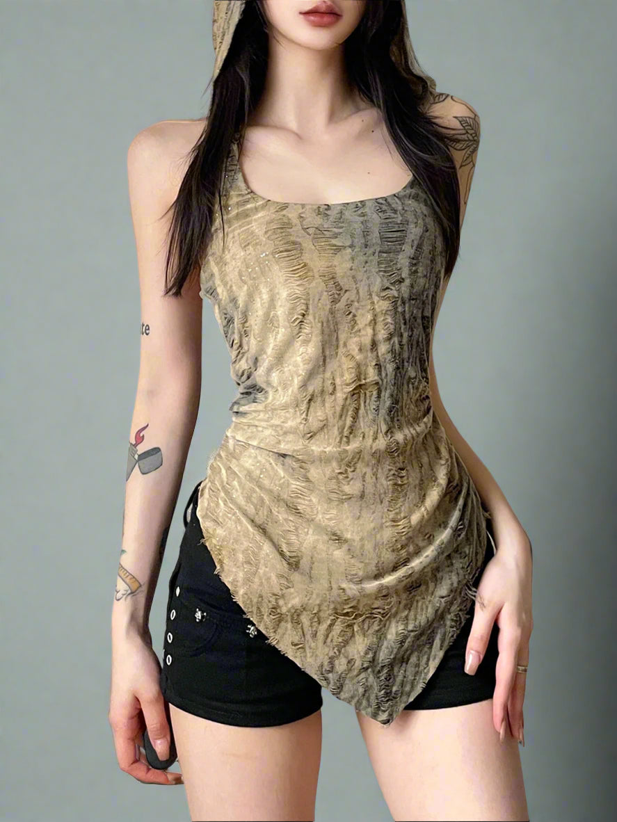 New Style Trends - Dune Drifter Y2k Hooded Top - Outfit Ideas New Style Trends - Dune Drifter Y2k Hooded Top - Outfit Ideas