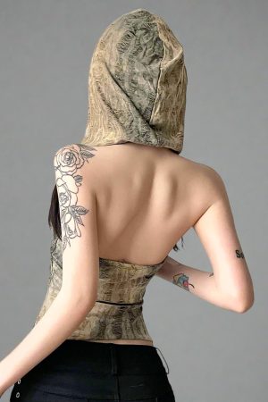 New Style Trends - Dune Drifter Y2k Hooded Top - Outfit Ideas