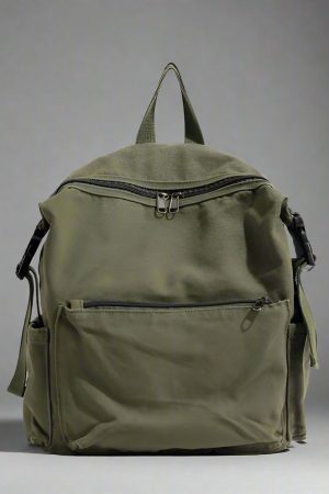 New Style Trends - Dusty Plum Canvas Retro Backpack - Outfit Ideas