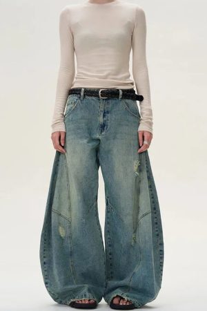 New Style Trends - Eclipse Panel Flare Edgy Y2k Jeans - Outfit Ideas