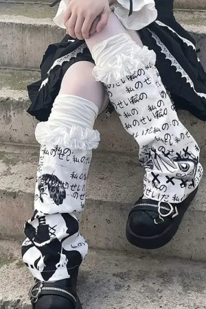 New Style Trends - Edgy Anime Ruffle Leg Warmers - Outfit Ideas