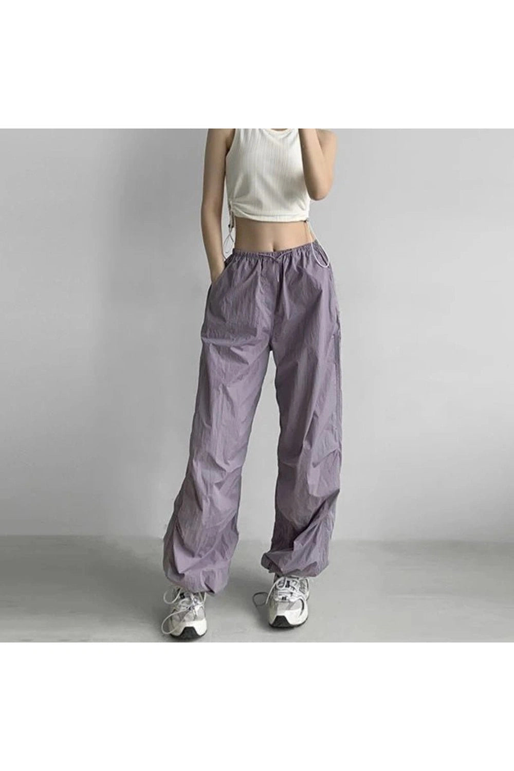New Style Trends - Edgy Baggy Lilac Parachute Pants - Outfit Ideas New Style Trends - Edgy Baggy Lilac Parachute Pants - Outfit Ideas