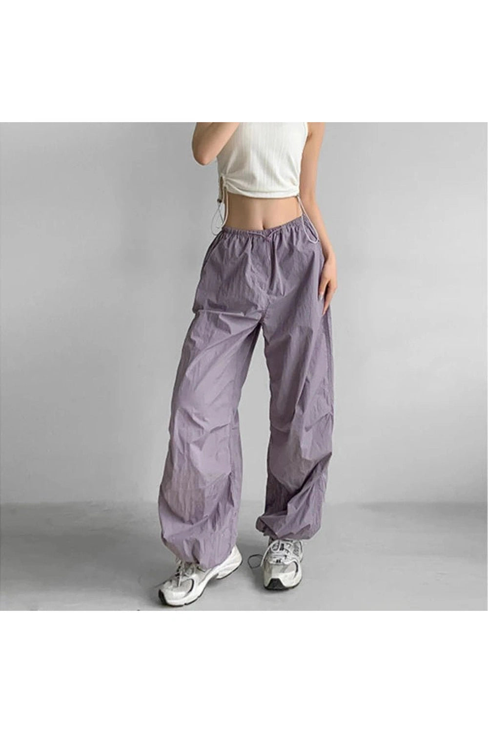 New Style Trends - Edgy Baggy Lilac Parachute Pants - Outfit Ideas