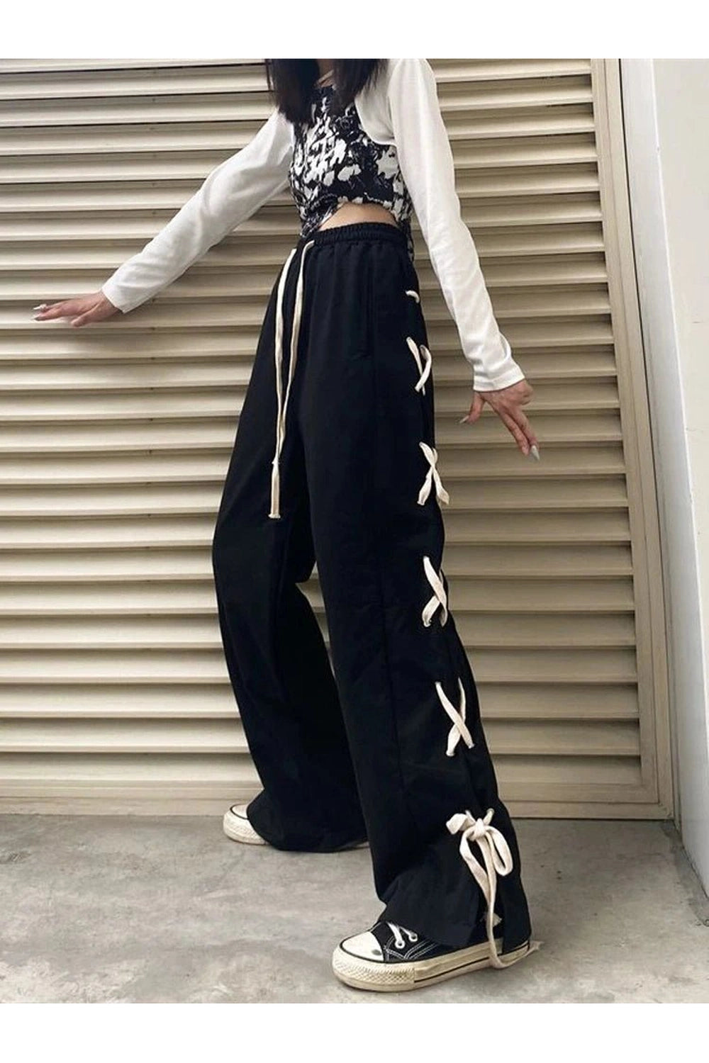 New Style Trends - Edgy Bandage Wide Pants - Outfit Ideas New Style Trends - Edgy Bandage Wide Pants - Outfit Ideas