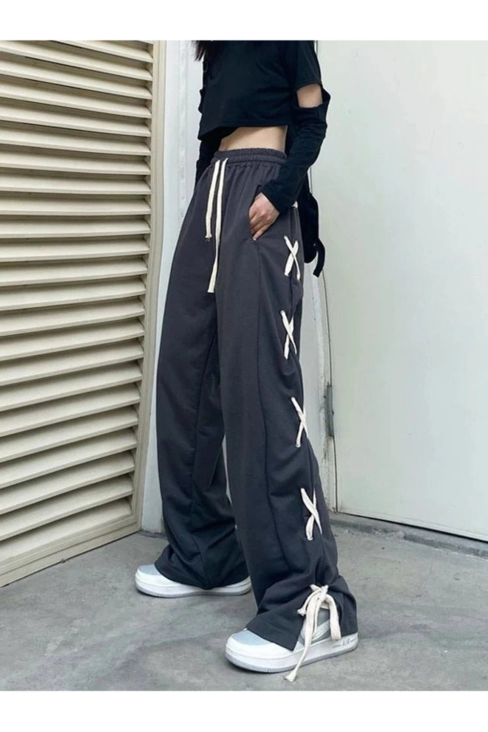 New Style Trends - Edgy Bandage Wide Pants - Outfit Ideas