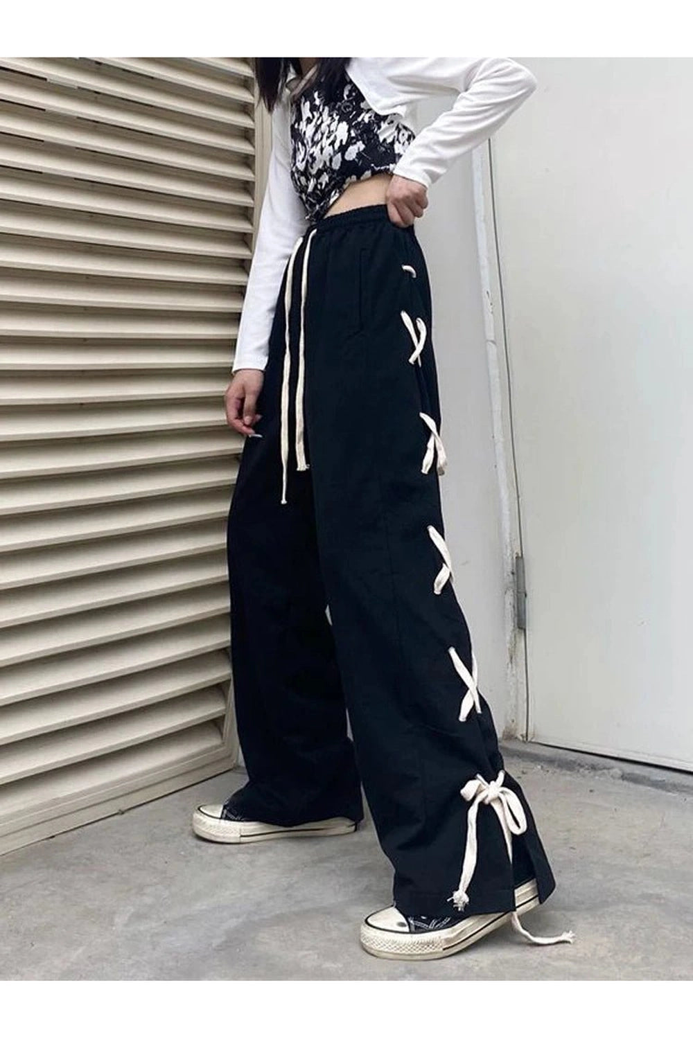 New Style Trends - Edgy Bandage Wide Pants - Outfit Ideas New Style Trends - Edgy Bandage Wide Pants - Outfit Ideas
