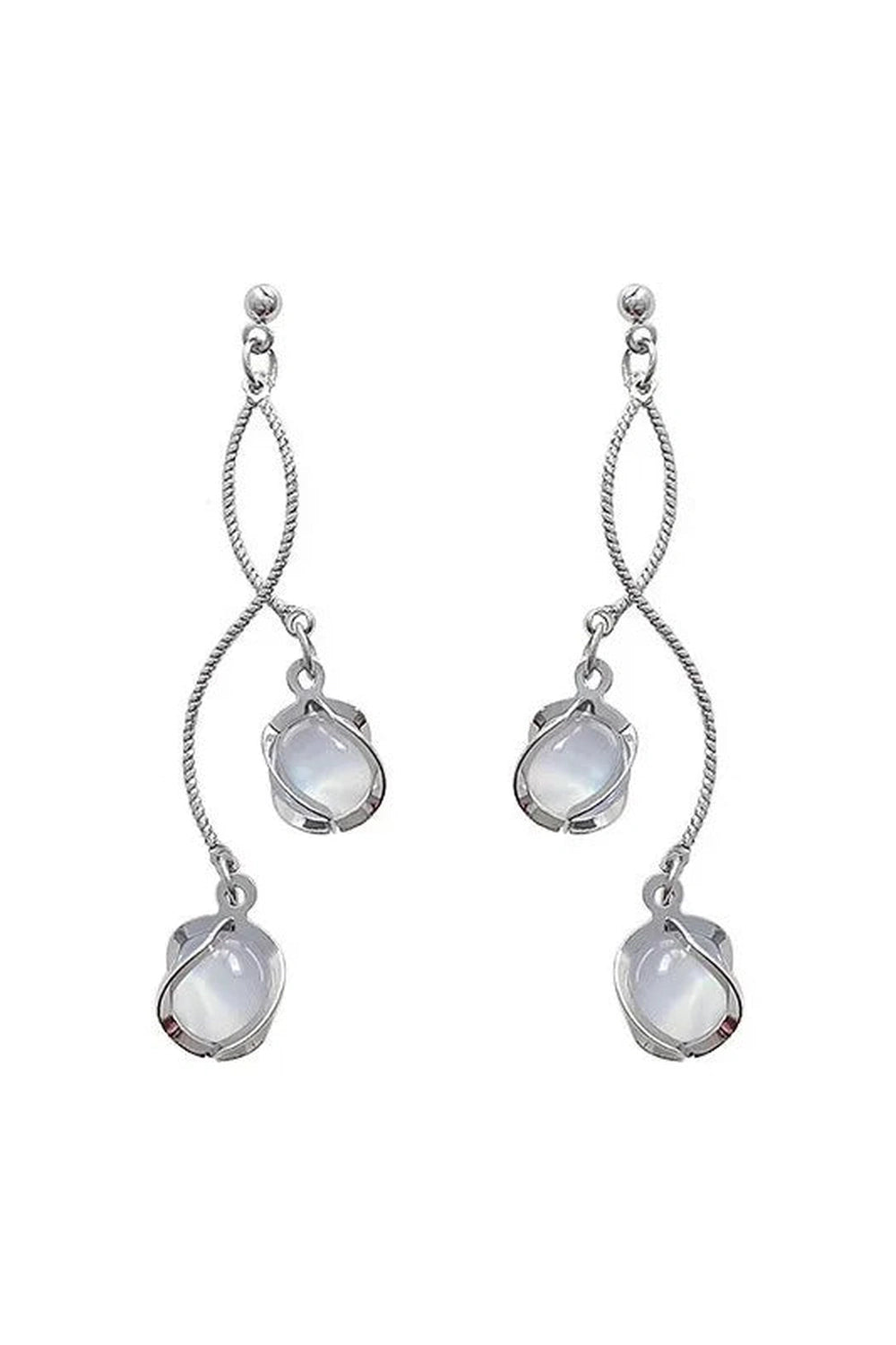 New Style Trends - Edgy Crystal Twirl Drop Earrings - Outfit Ideas