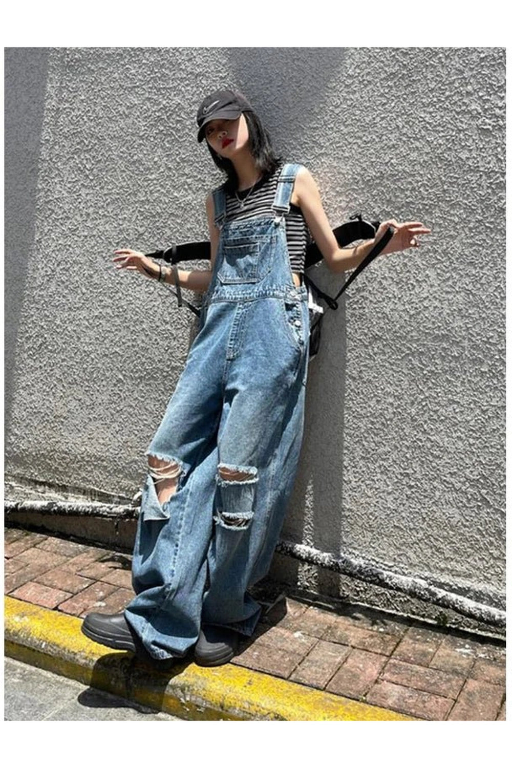 New Style Trends - Edgy Hole Denim Jumpsuits - Outfit Ideas