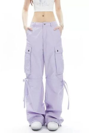 New Style Trends - Edgy Lavender Dream Cargo Pants - Outfit Ideas