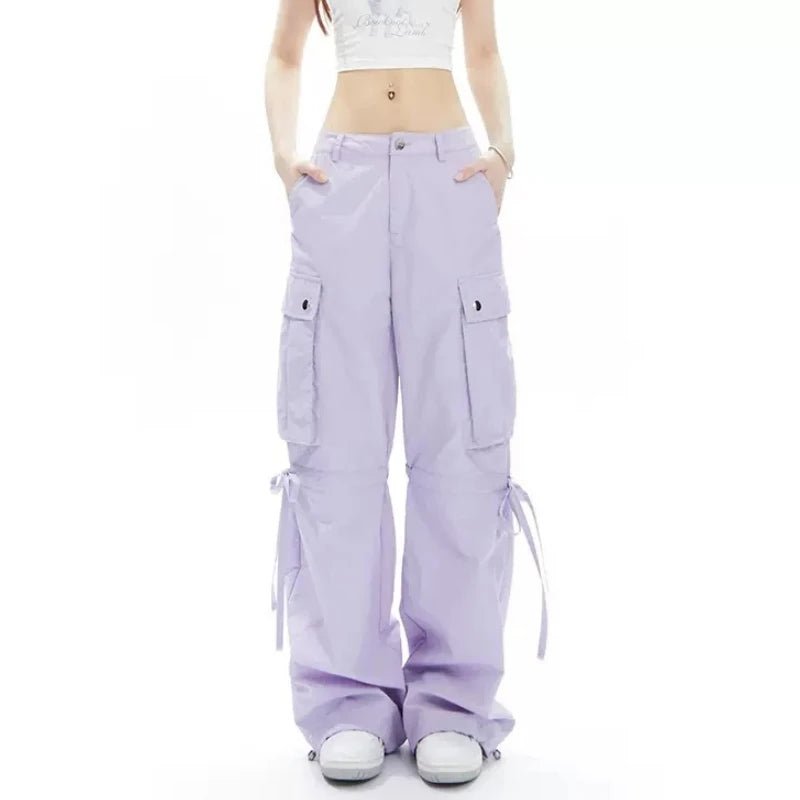 New Style Trends - Edgy Lavender Dream Cargo Pants - Outfit Ideas