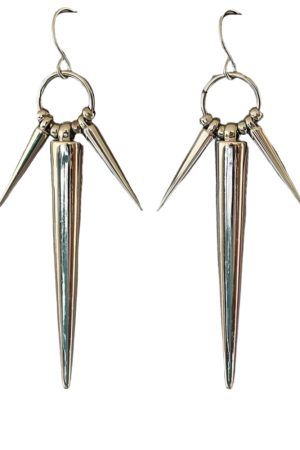 New Style Trends - Edgy Metallic Spike Drop Earrings - Outfit Ideas