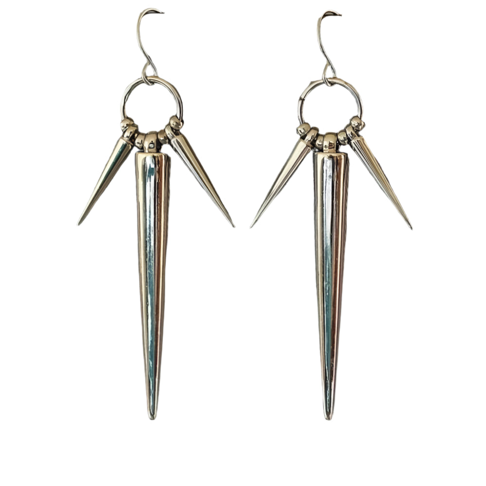 New Style Trends - Edgy Metallic Spike Drop Earrings - Outfit Ideas New Style Trends - Edgy Metallic Spike Drop Earrings - Outfit Ideas