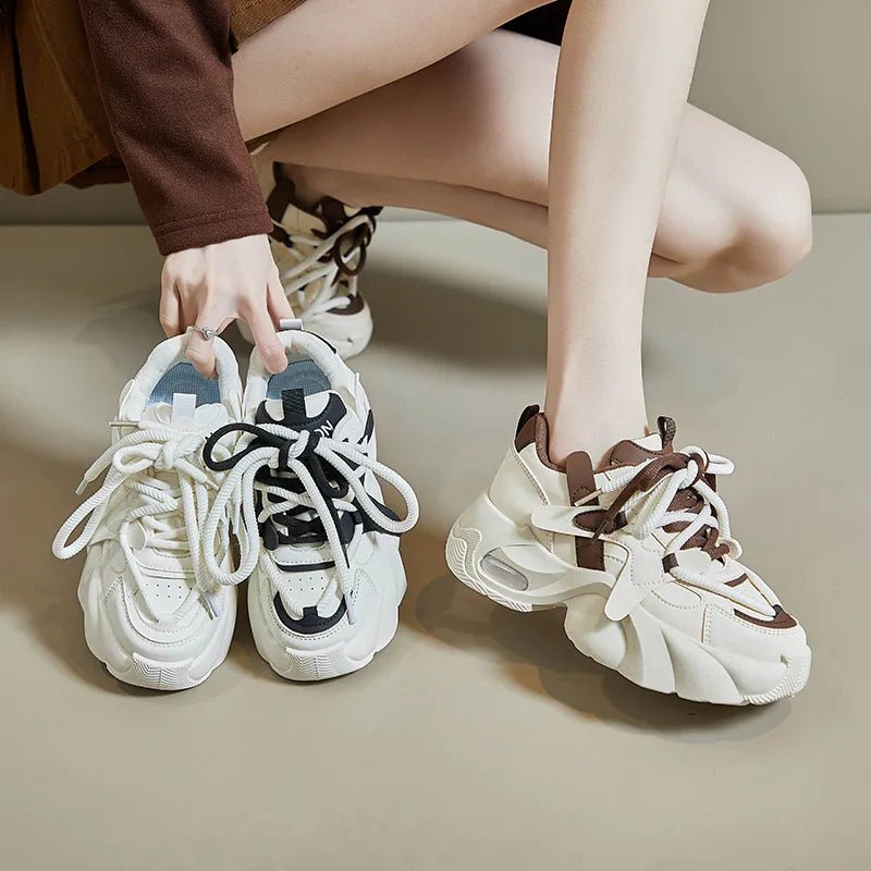 New Style Trends - Edgy Mocha Swirl Chunky Sneakers - Outfit Ideas New Style Trends - Edgy Mocha Swirl Chunky Sneakers - Outfit Ideas