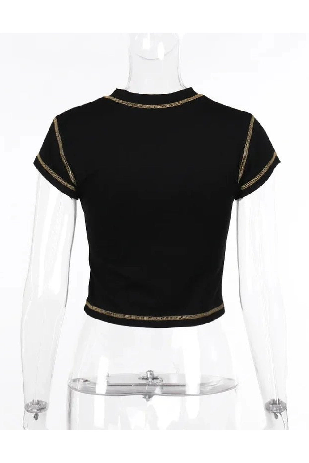 New Style Trends - Edgy Text Print Keyhole Top - Outfit Ideas