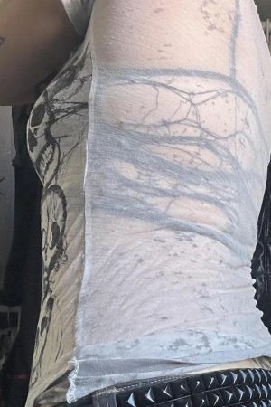 New Style Trends - Eerie Cascade Alt Skull Top - Outfit Ideas