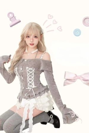 New Style Trends - Enchanted Lace-Up Kawaii Outfit Set - Outfit Ideas