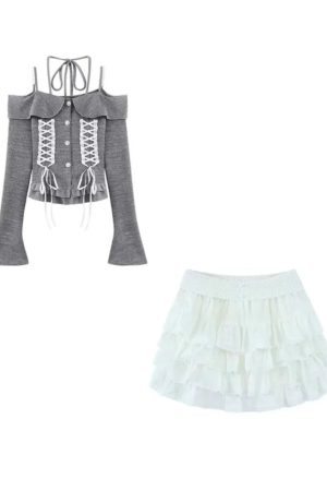 New Style Trends - Enchanted Lace-Up Kawaii Outfit Set - Outfit Ideas