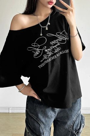 New Style Trends - Enchanted Script Studded Aesthetic T-shirt - Outfit Ideas