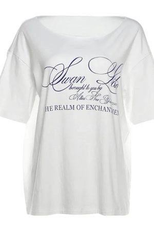 New Style Trends - Enchanted Script Studded Aesthetic T-shirt - Outfit Ideas