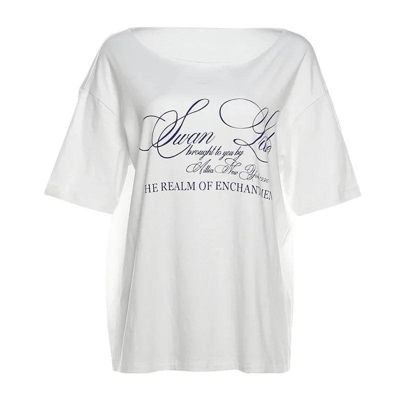 New Style Trends - Enchanted Script Studded Aesthetic T-shirt - Outfit Ideas