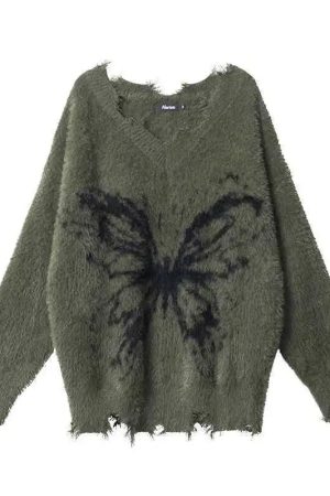 New Style Trends - Faded Eclipse Edgy Distressed Sweater - Outfit Ideas