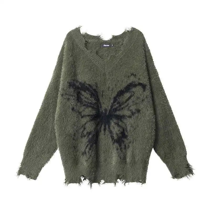 New Style Trends - Faded Eclipse Edgy Distressed Sweater - Outfit Ideas