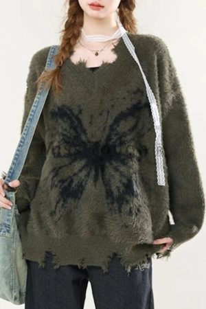 New Style Trends - Faded Eclipse Edgy Distressed Sweater - Outfit Ideas