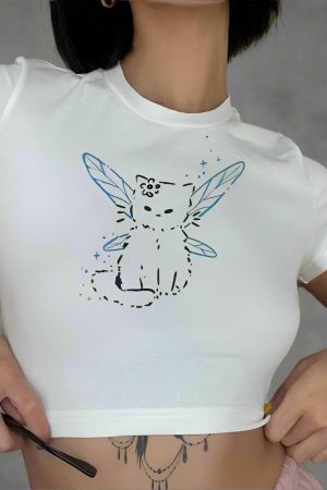 New Style Trends - Fairy Cat Dream Cute Crop Top - Outfit Ideas