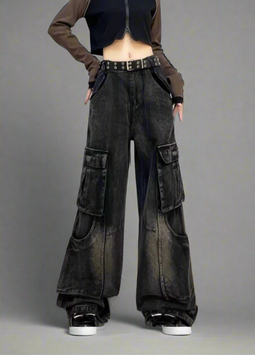 New Style Trends - Fall Edgy Cargo Flare Jeans - Outfit Ideas New Style Trends - Fall Edgy Cargo Flare Jeans - Outfit Ideas
