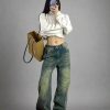 New Style Trends - Fall Washed Y2k Low-Rise Baggy Jeans - Outfit Ideas
