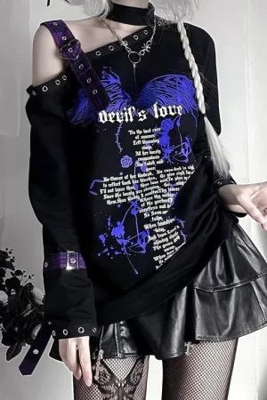 New Style Trends - Fallen Angel Pastel Goth Oversized Top - Outfit Ideas