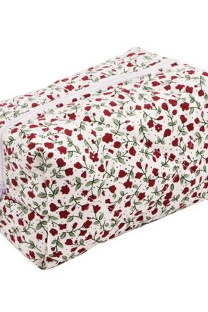 New Style Trends - Floral Bloom Quilted Coquette Makeup Bag - Outfit Ideas