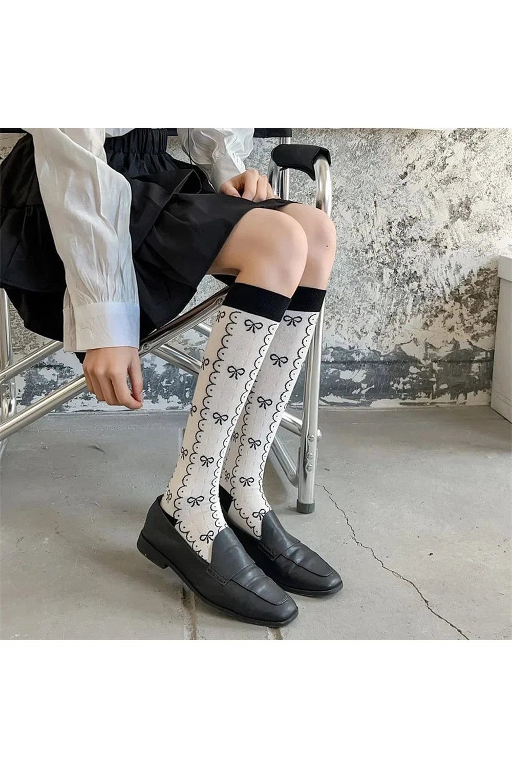 New Style Trends - Floral Print Kawaii Knee Socks - Outfit Ideas