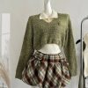 New Style Trends - Forest Charm Alt Plaid Skirt Outfit Set - Outfit Ideas