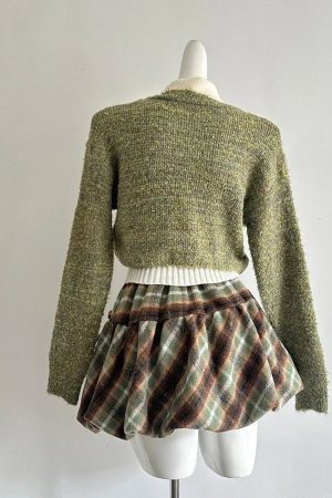 New Style Trends - Forest Charm Alt Plaid Skirt Outfit Set - Outfit Ideas