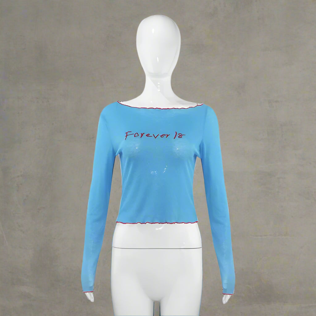 New Style Trends - Forever Love Sheer Aesthetic Off-Shoulder Long Sleeve Top - Outfit Ideas New Style Trends - Forever Love Sheer Aesthetic Off-Shoulder Long Sleeve Top - Outfit Ideas