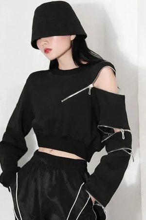 New Style Trends - Fragmented Streetcore Alt Edgy Top - Outfit Ideas