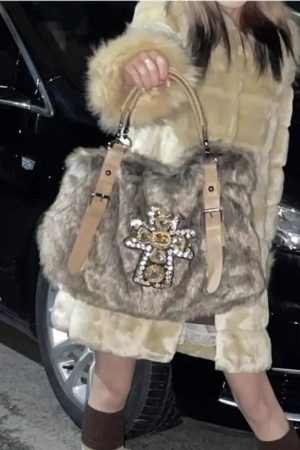 New Style Trends - Frosted Opulence Embellished Y2k Bag - Outfit Ideas
