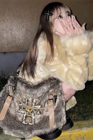 New Style Trends - Frosted Opulence Embellished Y2k Bag - Outfit Ideas