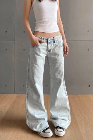 New Style Trends - Frosted Skater Wide-Leg Edgy Jeans - Outfit Ideas
